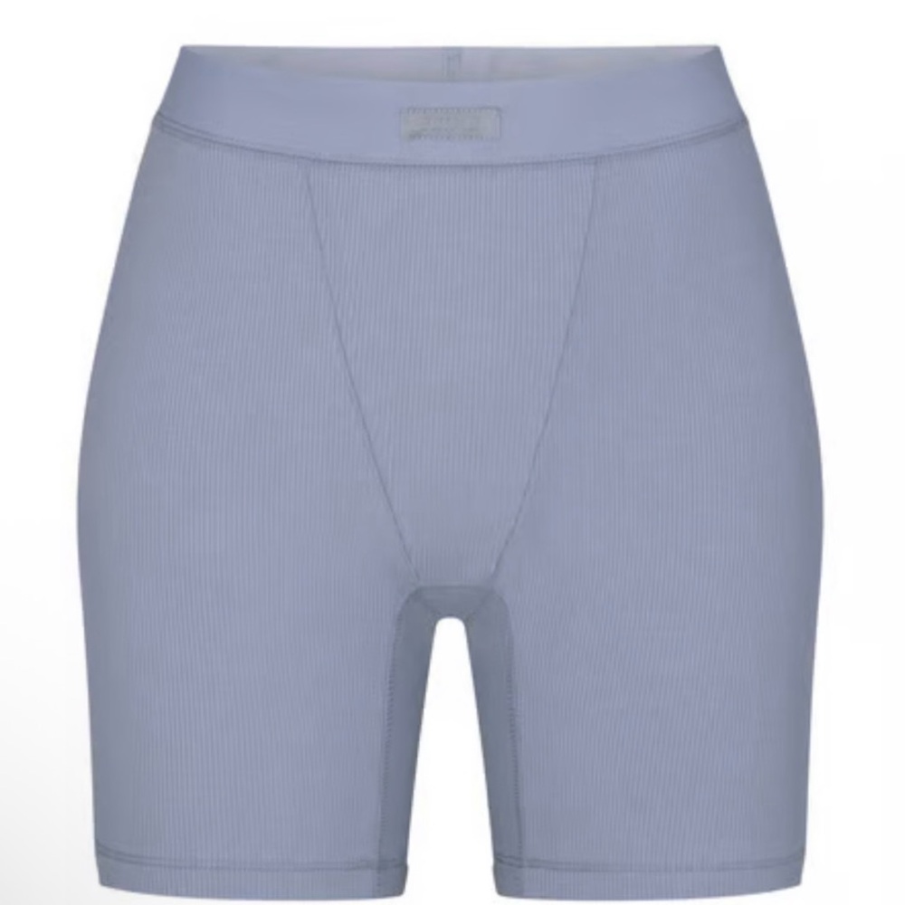 SKIMS Cotton Rib Boxers | Slate | M | 🩶✨